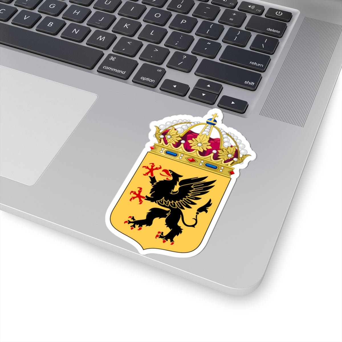 Södermanlands vapen crown (Sweden) (Coat of Arms) STICKER Vinyl Kiss-Cut Decal