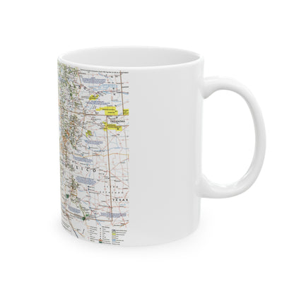 USA - Southwest (1992) (Map) White Coffee Mug-The Sticker Space