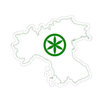 Flag map of Padania (Italy) STICKER Vinyl Kiss-Cut Decal