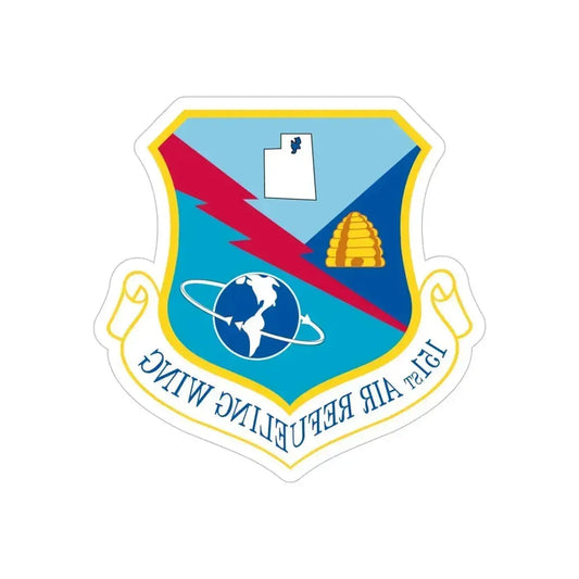151st Air Refueling Wing (U.S. Air Force) REVERSE PRINT Transparent Die-Cut STICKER 6 Inch Die-Cut Transparent - The Sticker Space