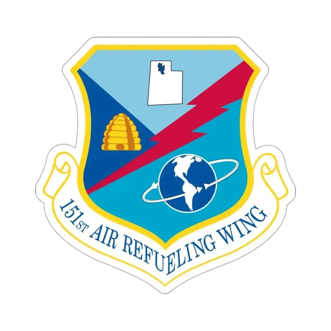 151st Air Refueling Wing (U.S. Air Force) STICKER Vinyl Die-Cut Decal 3 Inch - The Sticker Space