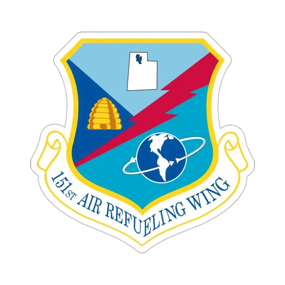 151st Air Refueling Wing (U.S. Air Force) STICKER Vinyl Die-Cut Decal 3 Inch - The Sticker Space