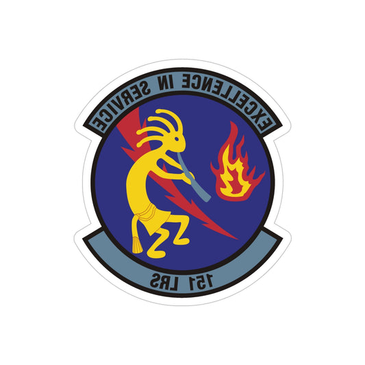 151st Logistics Readiness Squadron (U.S. Air Force) REVERSE PRINT Transparent STICKER-6" × 6"-The Sticker Space