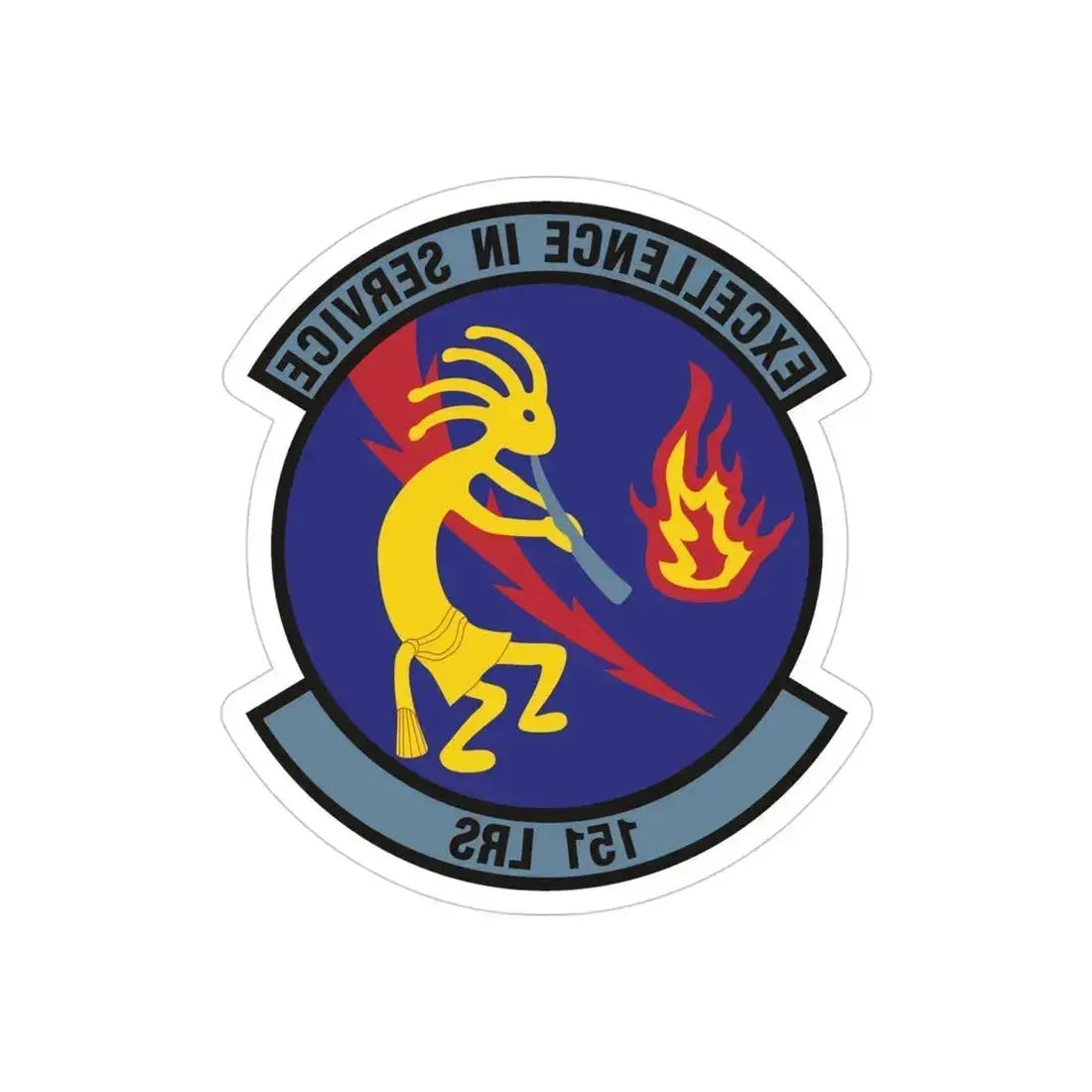 151st Logistics Readiness Squadron (U.S. Air Force) REVERSE PRINT Transparent Die-Cut STICKER 4 Inch Die-Cut Transparent - The Sticker Space