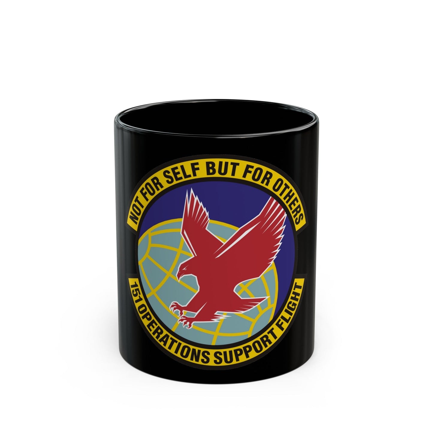 151st Operations Support Flight (U.S. Air Force) Black Coffee Mug-11oz-The Sticker Space