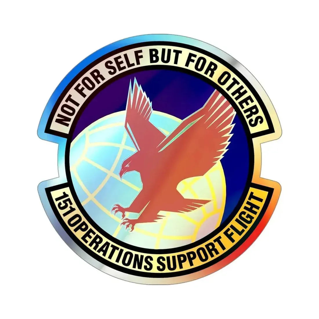 151st Operations Support Flight (U.S. Air Force) Holographic STICKER Die-Cut Vinyl Decal - The Sticker Space