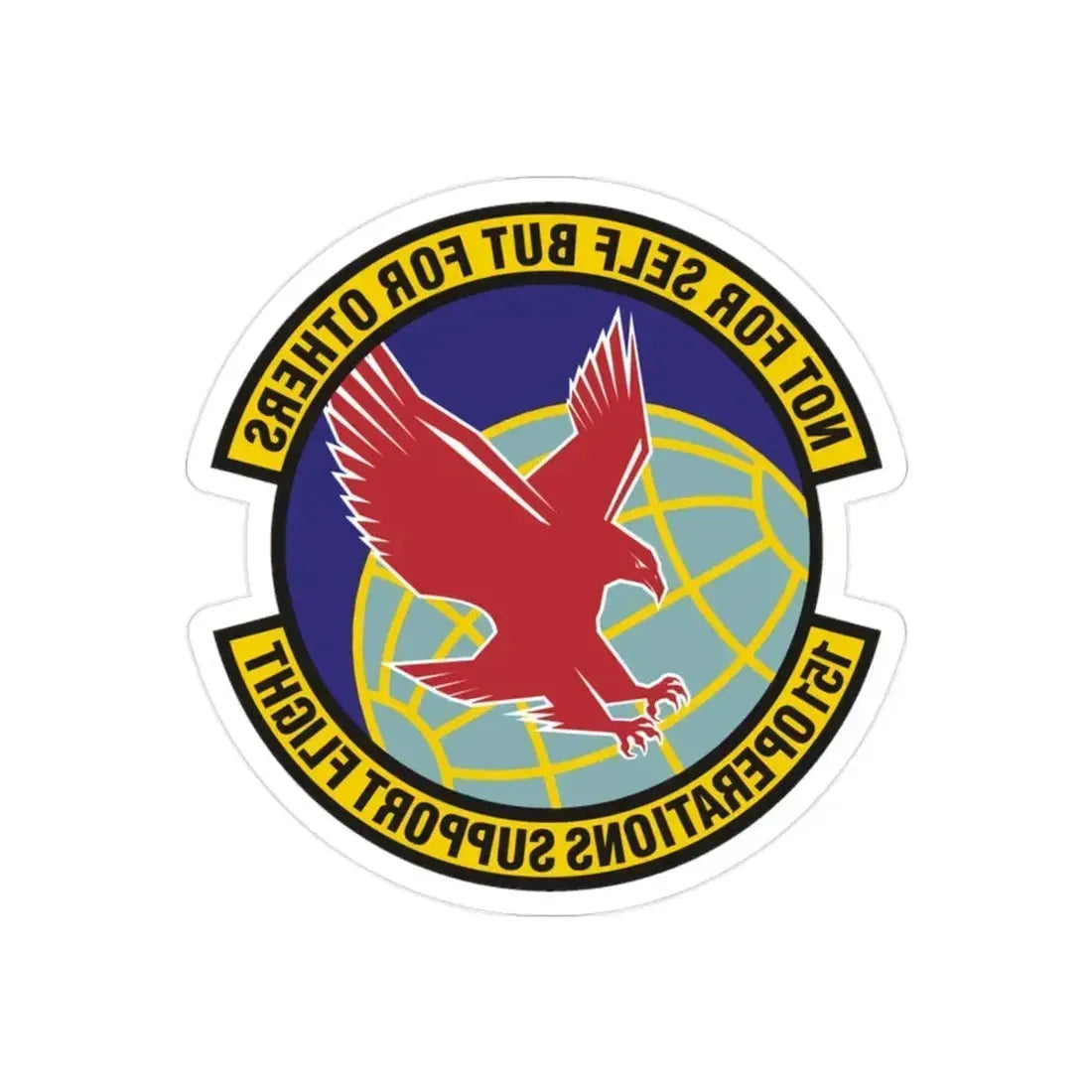 151st Operations Support Flight (U.S. Air Force) REVERSE PRINT Transparent Die-Cut STICKER 2 Inch Die-Cut Transparent - The Sticker Space