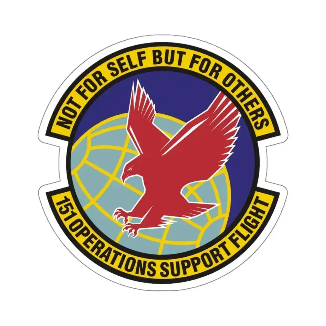 151st Operations Support Flight (U.S. Air Force) STICKER Vinyl Kiss-Cut Decal 4 Inch White - The Sticker Space
