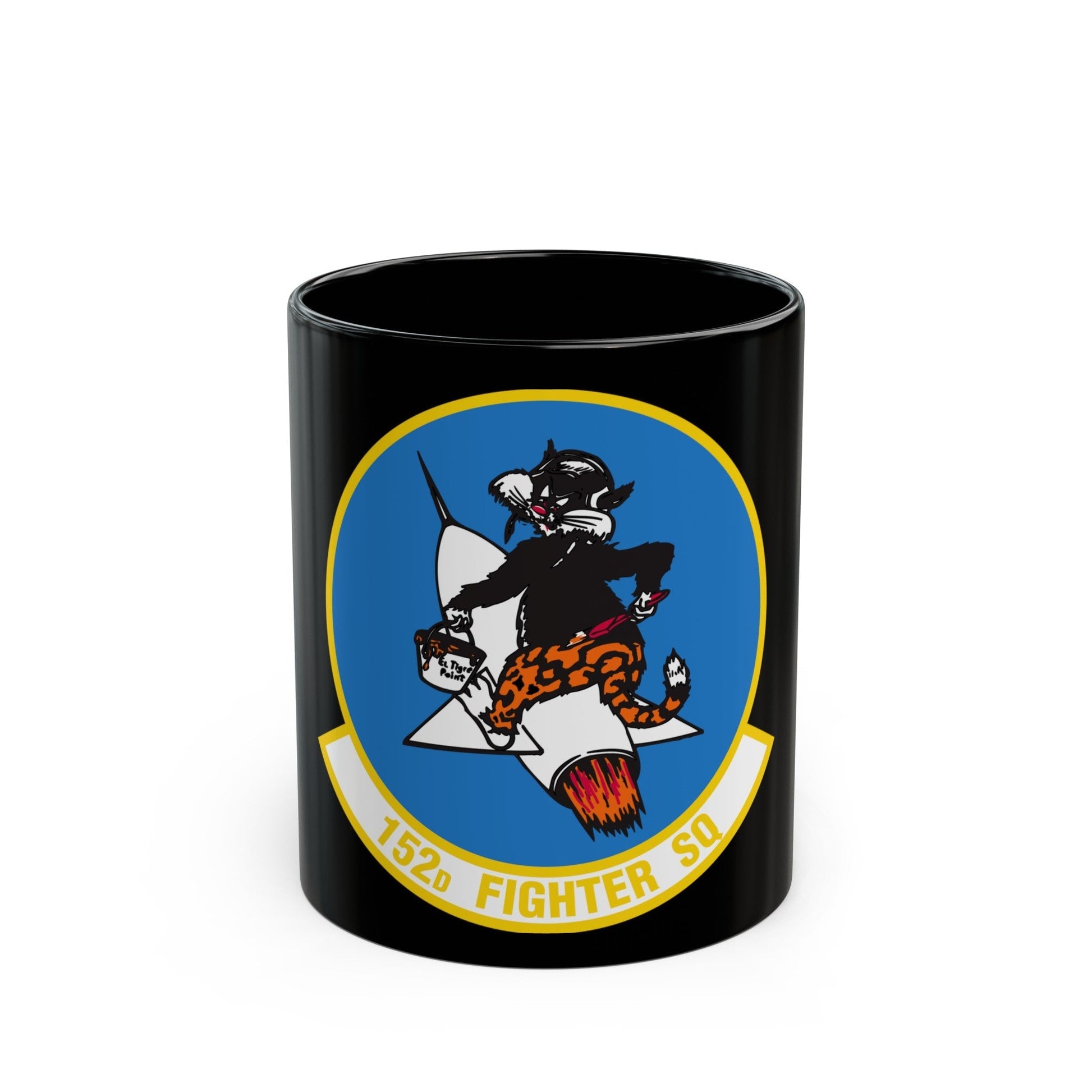 152 Fighter Squadron (U.S. Air Force) Black Coffee Mug-11oz-The Sticker Space