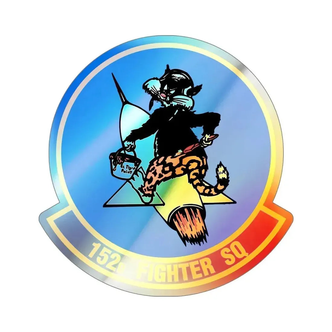 152 Fighter Squadron (U.S. Air Force) Holographic STICKER Die-Cut Vinyl Decal 6 Inch Holographic - The Sticker Space