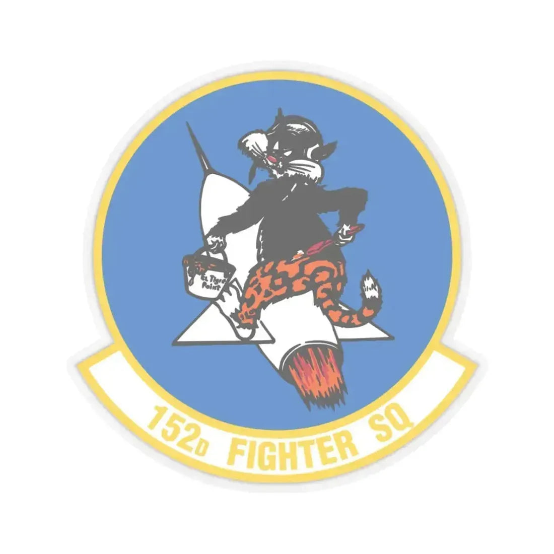 152 Fighter Squadron (U.S. Air Force) STICKER Vinyl Kiss-Cut Decal 3 Inch Transparent - The Sticker Space