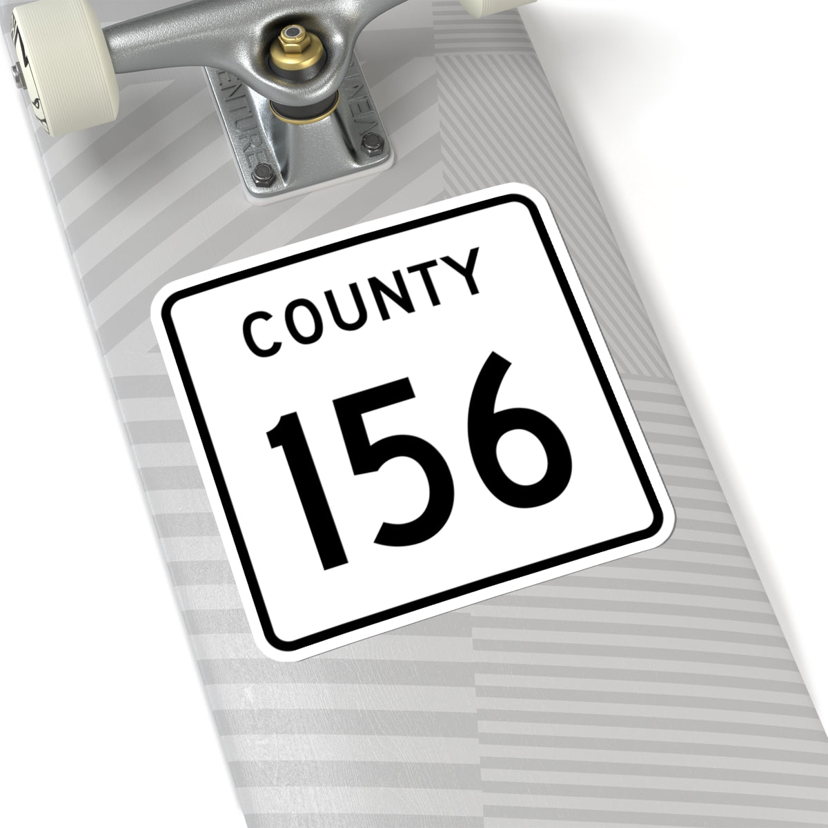 County 156 square (Minnesota) (Road Sign) STICKER Vinyl Kiss-Cut Decal