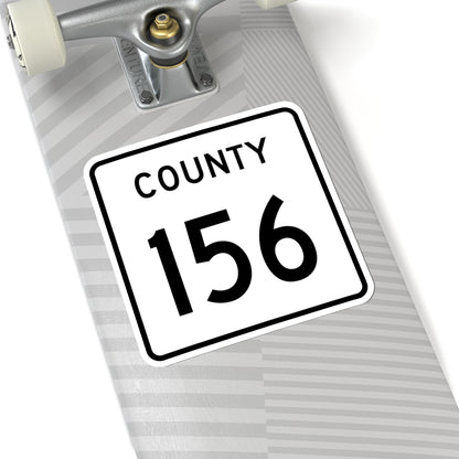 County 156 square (Minnesota) (Road Sign) STICKER Vinyl Kiss-Cut Decal