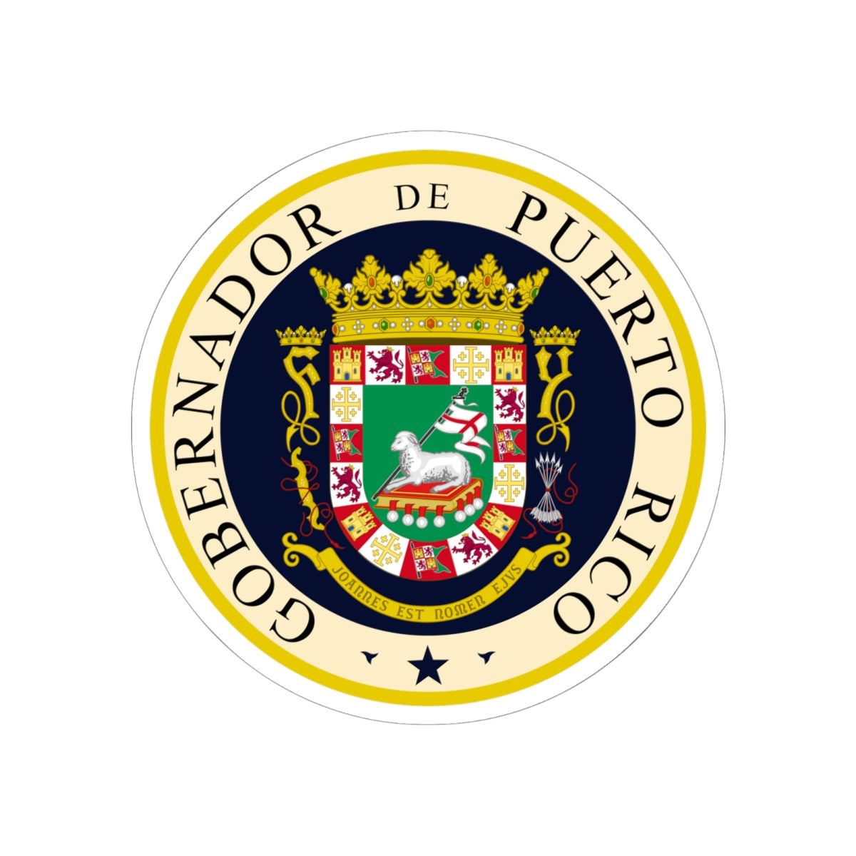 Seal of the Governor of Puerto Rico - STICKER Vinyl Kiss-Cut Decal