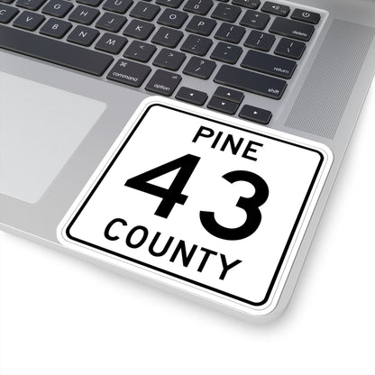 Pine County Route 43 MN (Minnesota) (Road Sign) STICKER Vinyl Kiss-Cut Decal