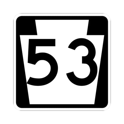 PA-53 (Pennsylvania) (Road Sign) STICKER Vinyl Kiss-Cut Decal