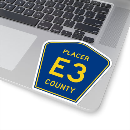 Placer County E3 (California) (Road Sign) STICKER Vinyl Kiss-Cut Decal