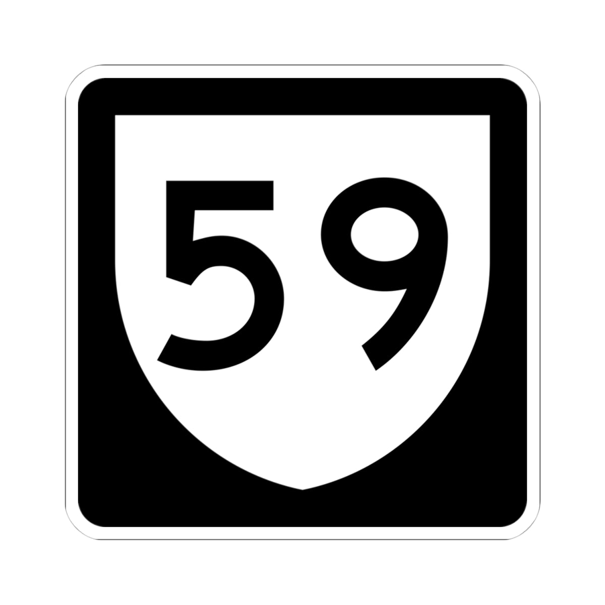 PR urban primary 59 (Puerto Rico) (Road Sign) STICKER Vinyl Kiss-Cut Decal