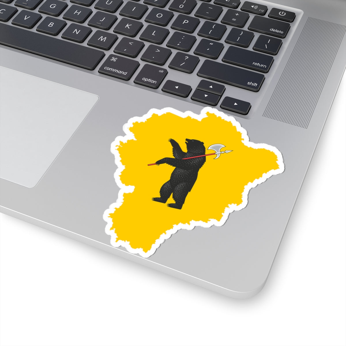 Flag-map of Yaroslavl Oblast (Russia) STICKER Vinyl Kiss-Cut Decal