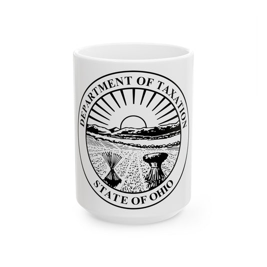 Seal of the Ohio Department of Taxation - White Coffee Mug-15oz-The Sticker Space