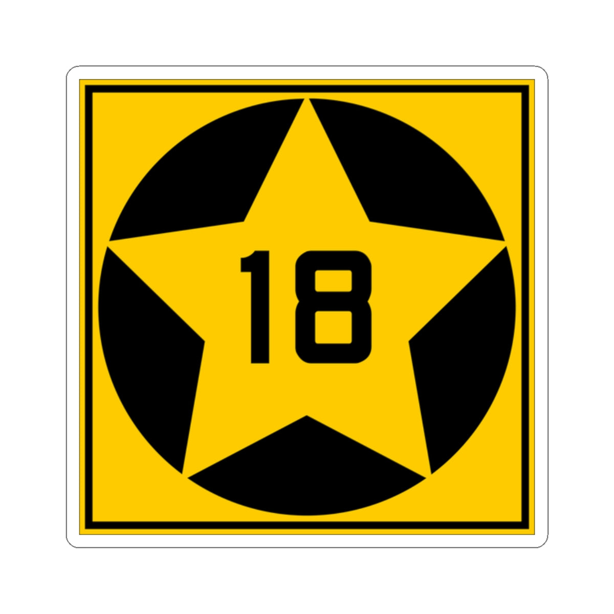 MN-18 1920 (Minnesota) (Road Sign) STICKER Vinyl Kiss-Cut Decal