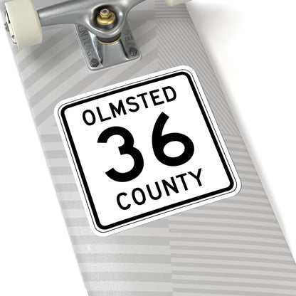 Olmsted County Route 36 (Minnesota) (Road Sign) STICKER Vinyl Kiss-Cut Decal