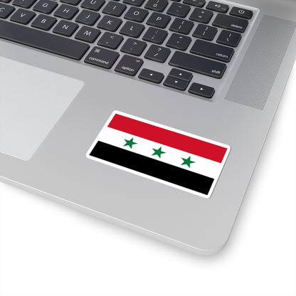 Flag of Syria 1963-1972 (Syria) STICKER Vinyl Kiss-Cut Decal