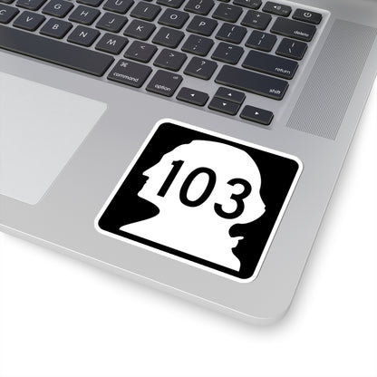 WA-103 (Washington) (Road Sign) STICKER Vinyl Kiss-Cut Decal