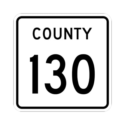 County 130 square (Minnesota) (Road Sign) STICKER Vinyl Kiss-Cut Decal