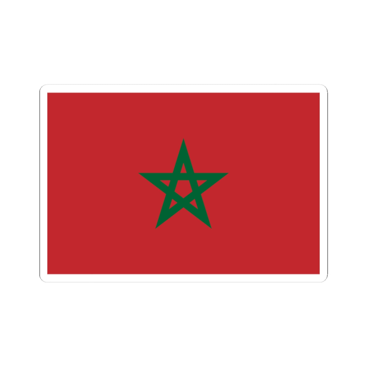 Flag of Morocco unbordered (Morocco) STICKER Vinyl Kiss-Cut Decal