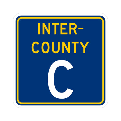 Inter County Route C MN (Minnesota) (Road Sign) STICKER Vinyl Kiss-Cut Decal