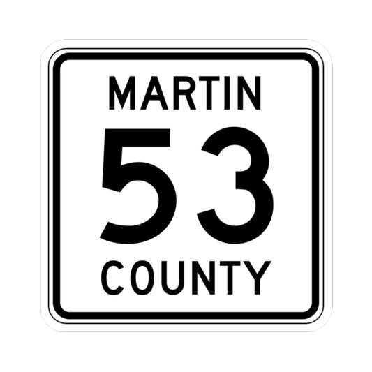Martin County Route 53 MN (Minnesota) (Road Sign) STICKER Vinyl Kiss-Cut Decal
