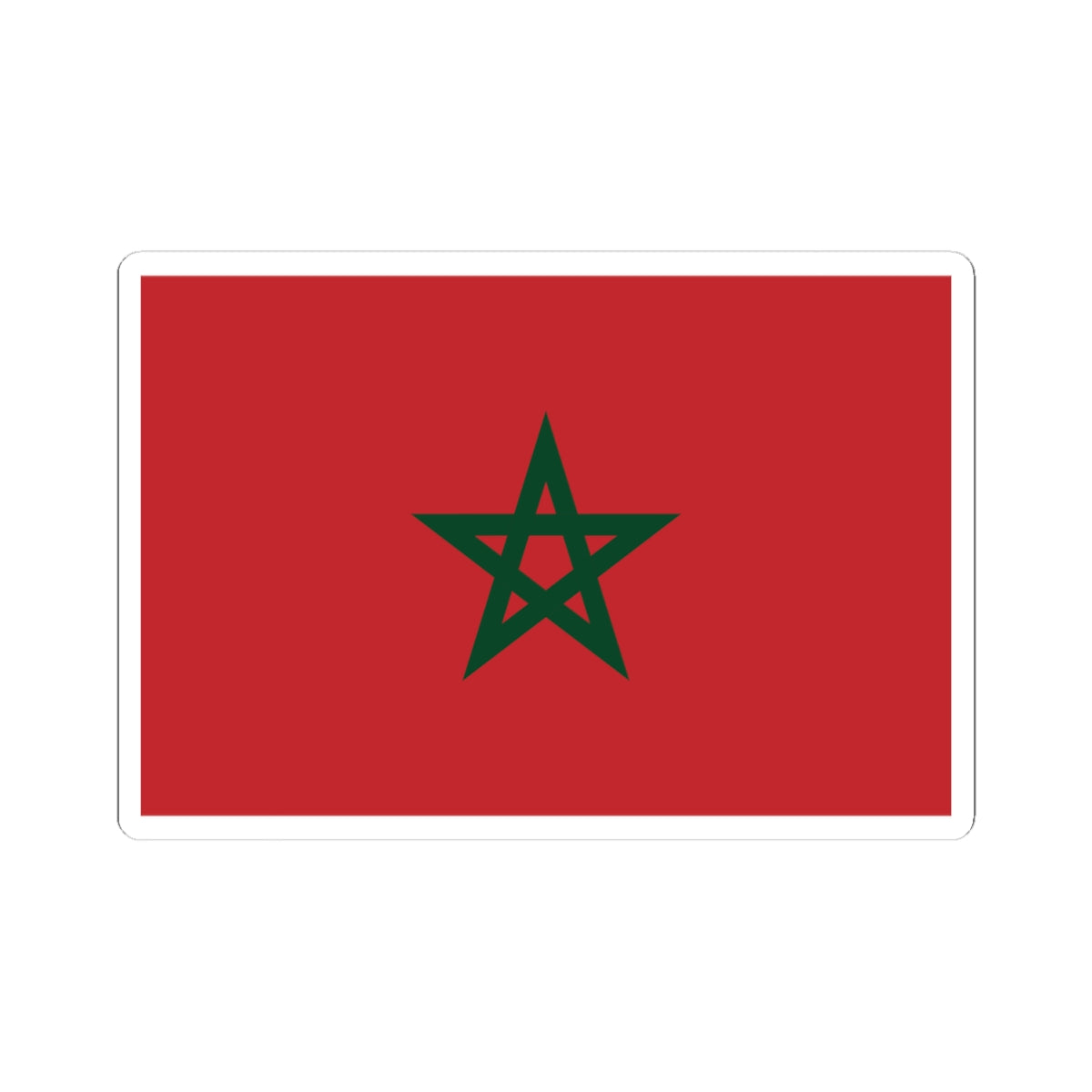 Flag of Morocco unbordered dark green (Morocco) STICKER Vinyl Kiss-Cut Decal