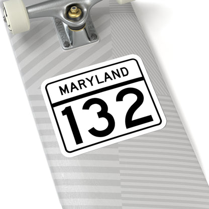 MD Route 132 (Maryland) (Road Sign) STICKER Vinyl Kiss-Cut Decal
