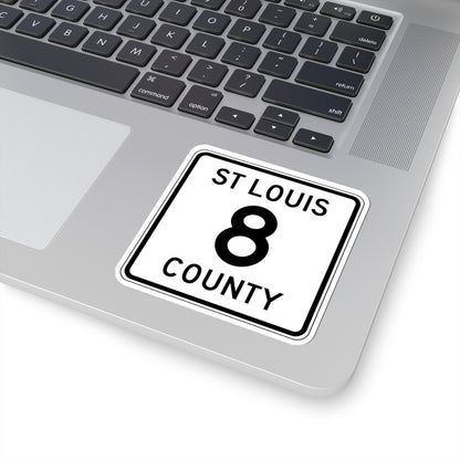 St Louis County Route 8 MN (Minnesota) (Road Sign) STICKER Vinyl Kiss-Cut Decal