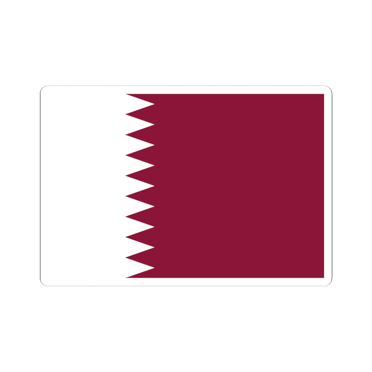 Flag of Qatar 3-2 (Qatar) STICKER Vinyl Kiss-Cut Decal