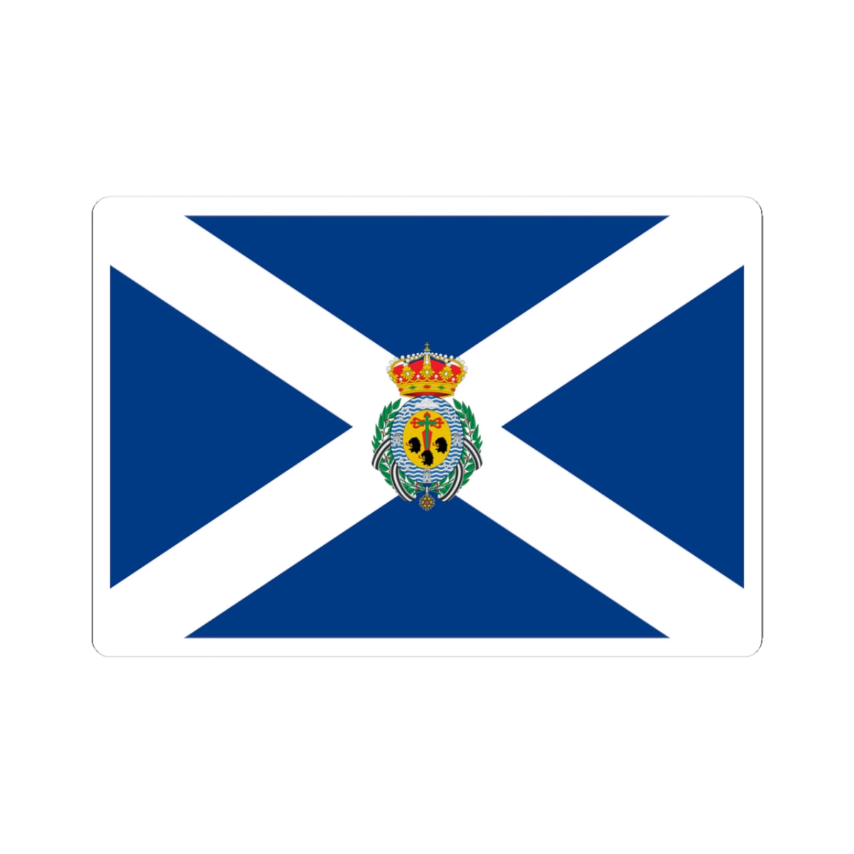 Flag Santa Cruz de Tenerife province (Spain) STICKER Vinyl Kiss-Cut Decal