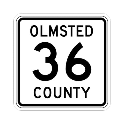 Olmsted County Route 36 (Minnesota) (Road Sign) STICKER Vinyl Kiss-Cut Decal