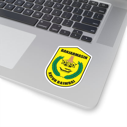 Banjarmasin Logo (Indonesia) (Coat of Arms) STICKER Vinyl Kiss-Cut Decal