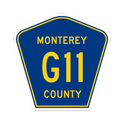 Monterey County G11 (California) (Road Sign) STICKER Vinyl Kiss-Cut Decal