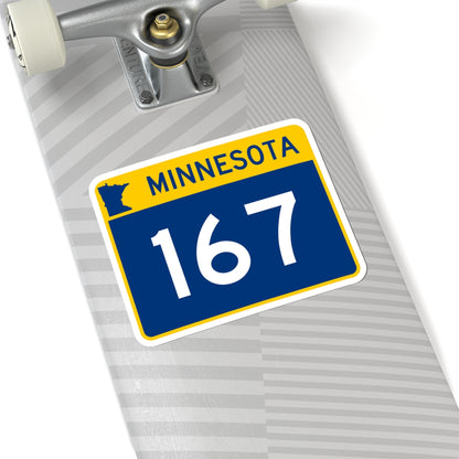 MN-167 wide (Minnesota) (Road Sign) STICKER Vinyl Kiss-Cut Decal