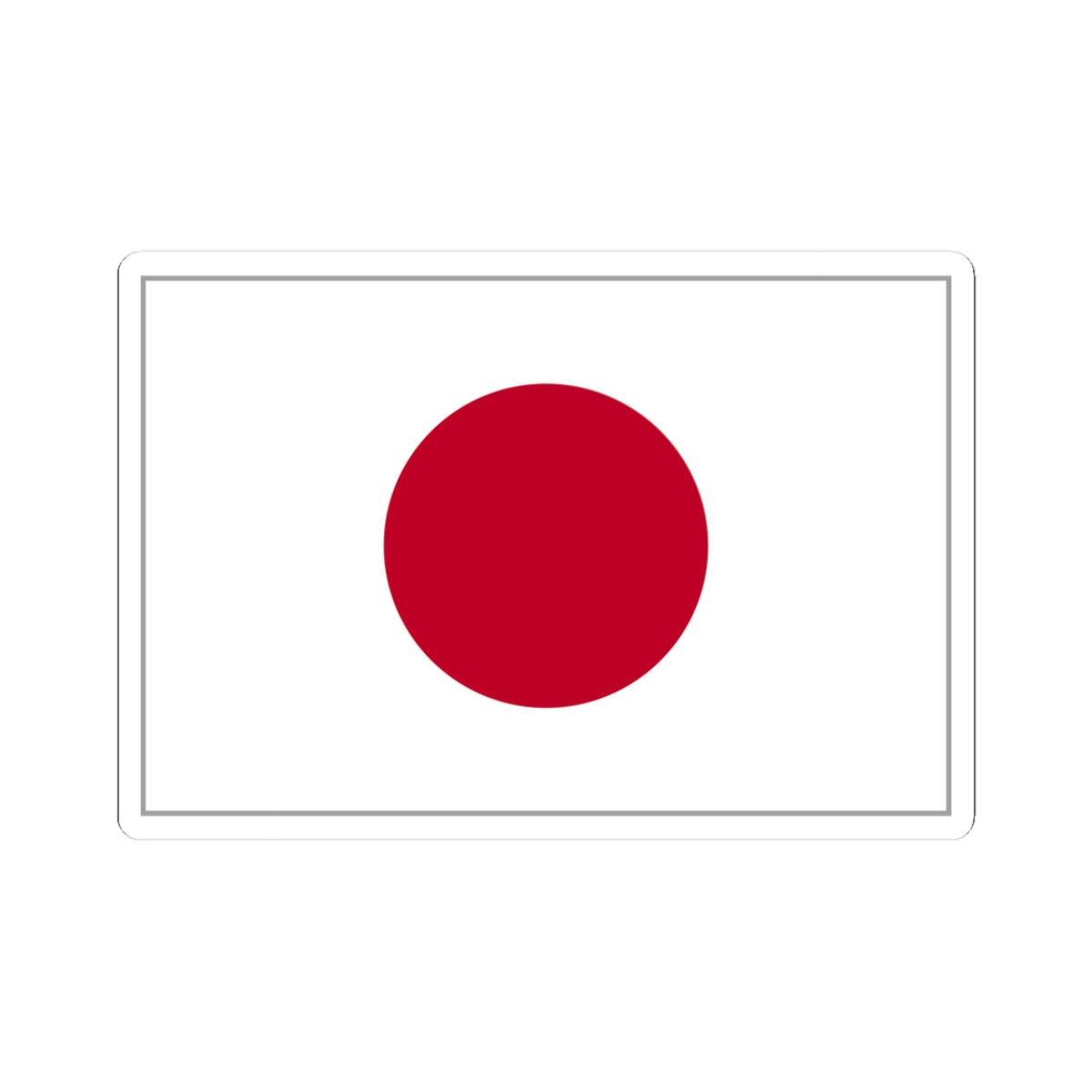 Flag of Japan bordered (Japan) STICKER Vinyl Kiss-Cut Decal