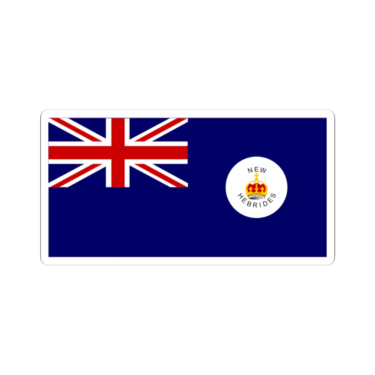 Flag Vanuatu before 1953 (Vanuatu) STICKER Vinyl Kiss-Cut Decal