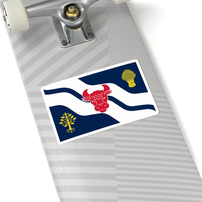 Flag of Oxfordshire (England) STICKER Vinyl Kiss-Cut Decal