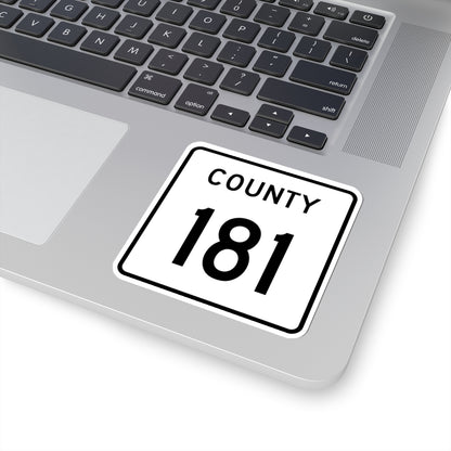 County 181 square (Minnesota) (Road Sign) STICKER Vinyl Kiss-Cut Decal