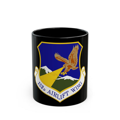 152d Airlift Wing (U.S. Air Force) Black Coffee Mug-11oz-The Sticker Space