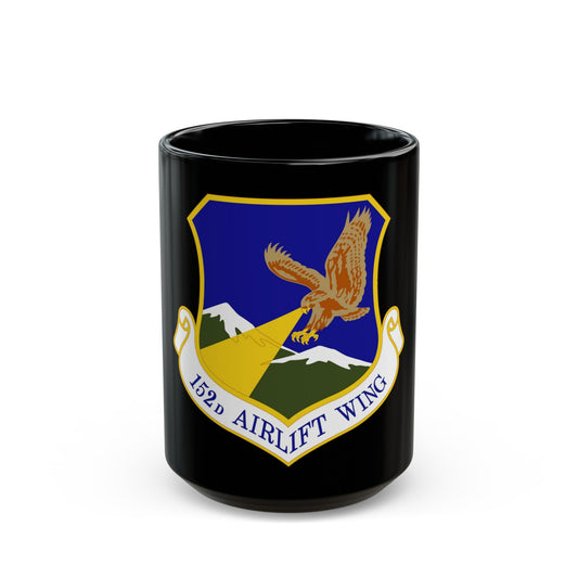 152d Airlift Wing (U.S. Air Force) Black Coffee Mug-15oz-The Sticker Space