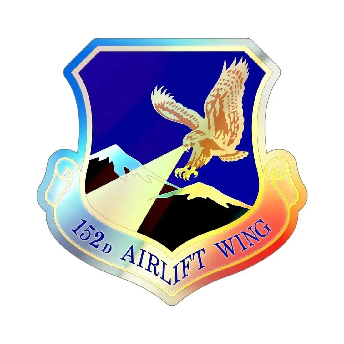 152d Airlift Wing (U.S. Air Force) Holographic STICKER Die-Cut Vinyl Decal - The Sticker Space