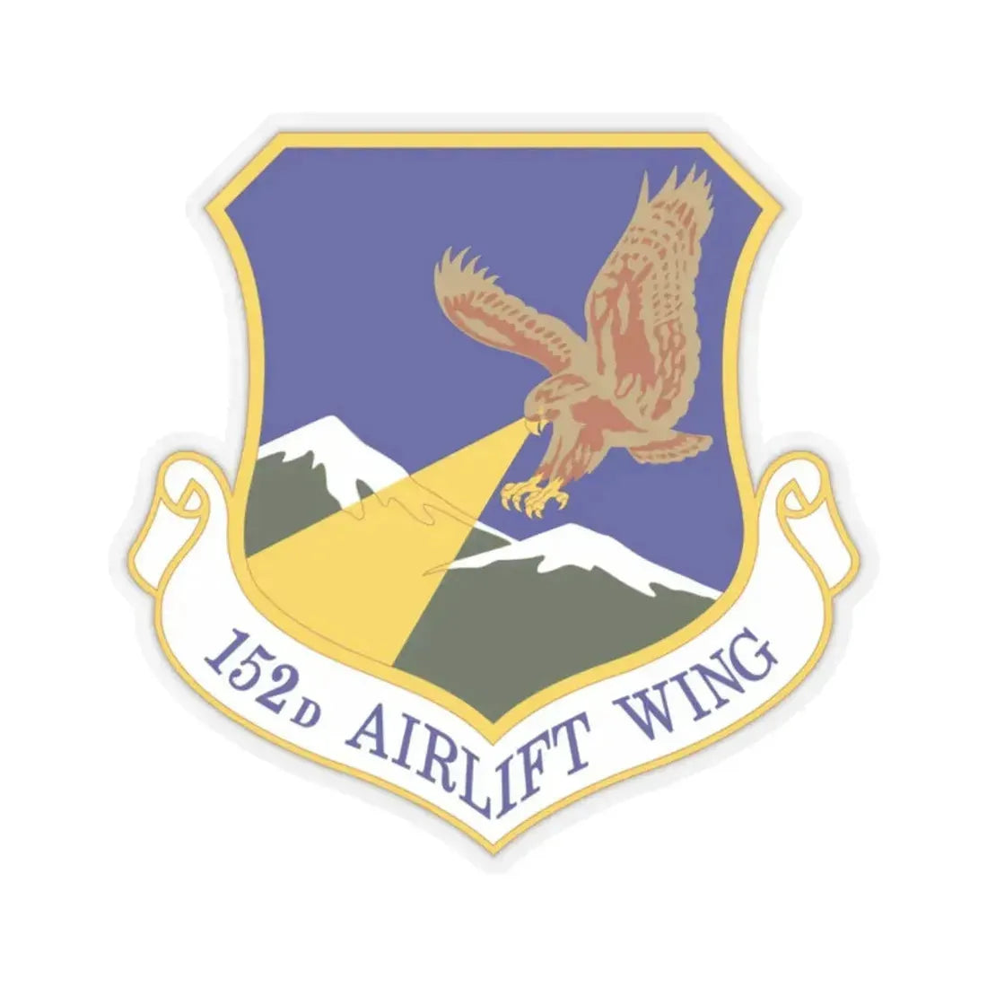 152d Airlift Wing (U.S. Air Force) STICKER Vinyl Kiss-Cut Decal 2 Inch Transparent - The Sticker Space