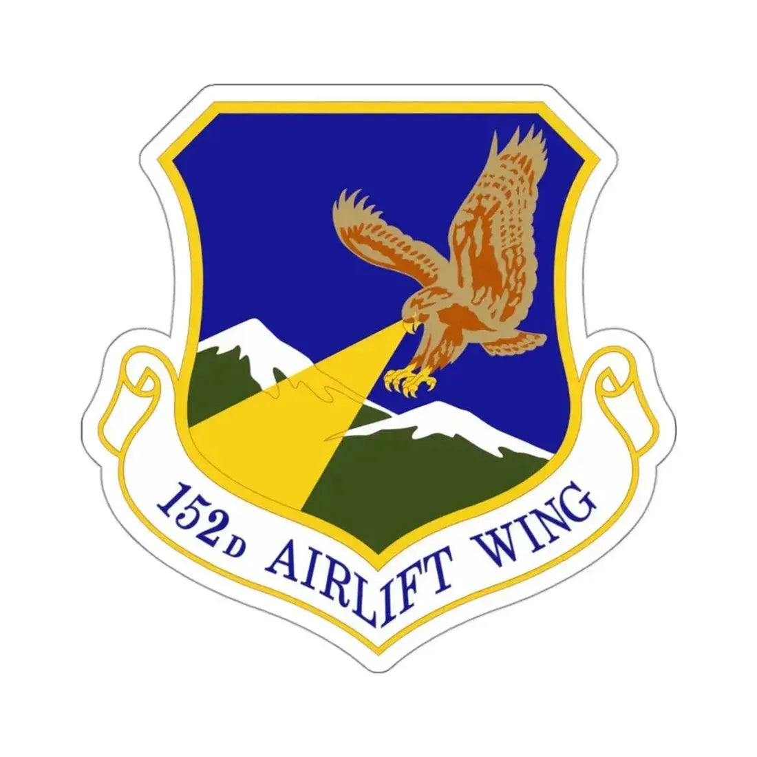 152d Airlift Wing (U.S. Air Force) STICKER Vinyl Kiss-Cut Decal 3 Inch White - The Sticker Space
